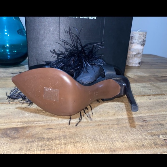 NEW SAINT LAURENT LEATHER SANDALS - Picture 6 of 11